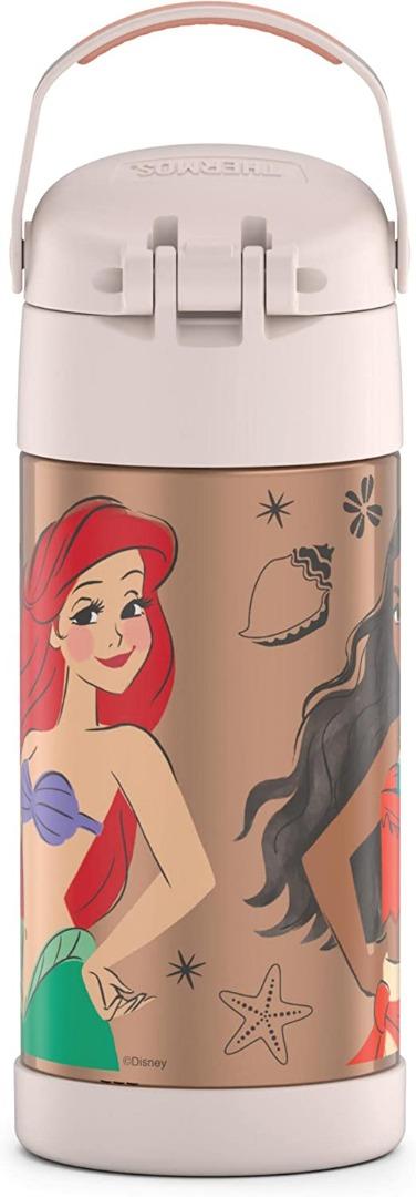  THERMOS FUNTAINER 12 Ounce Stainless Steel Vacuum Insulated  Kids Straw Bottle, Disney Princess: Home & Kitchen