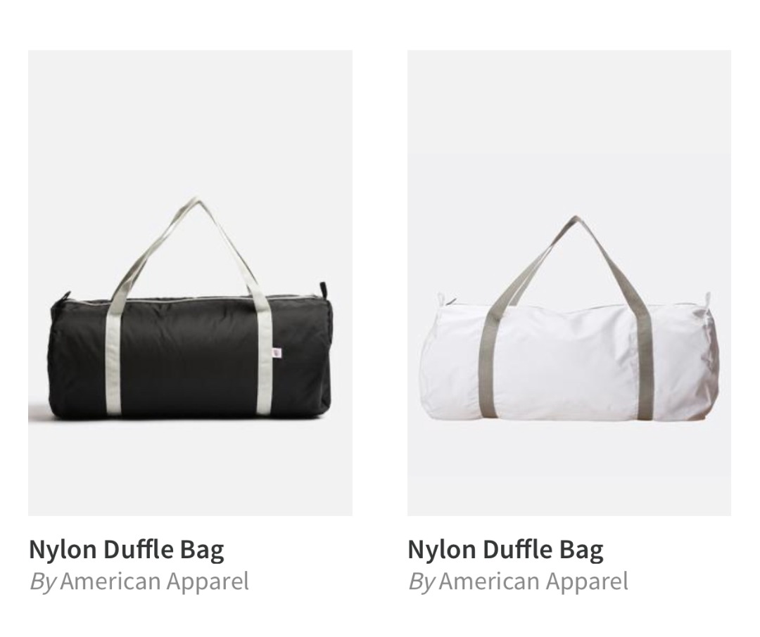 American apparel gym bag store