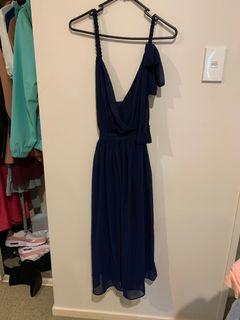 Boohoo navy dress