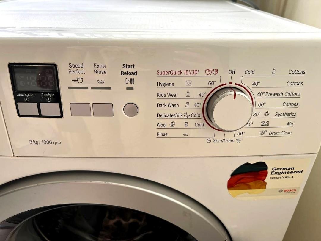 Bosch Avantixx 8kg/ 1000rpm Washing Machine Washer, TV & Home