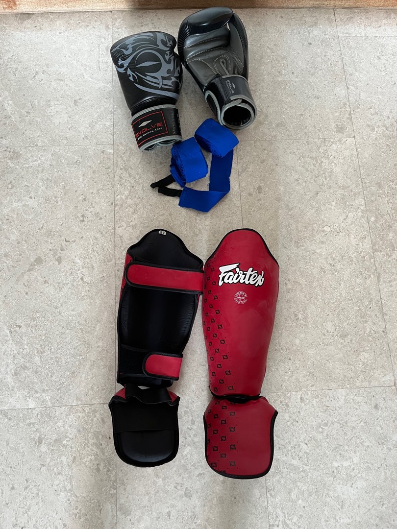 Boxing Gloves and Shin Guard, Sports Equipment, Other Sports Equipment