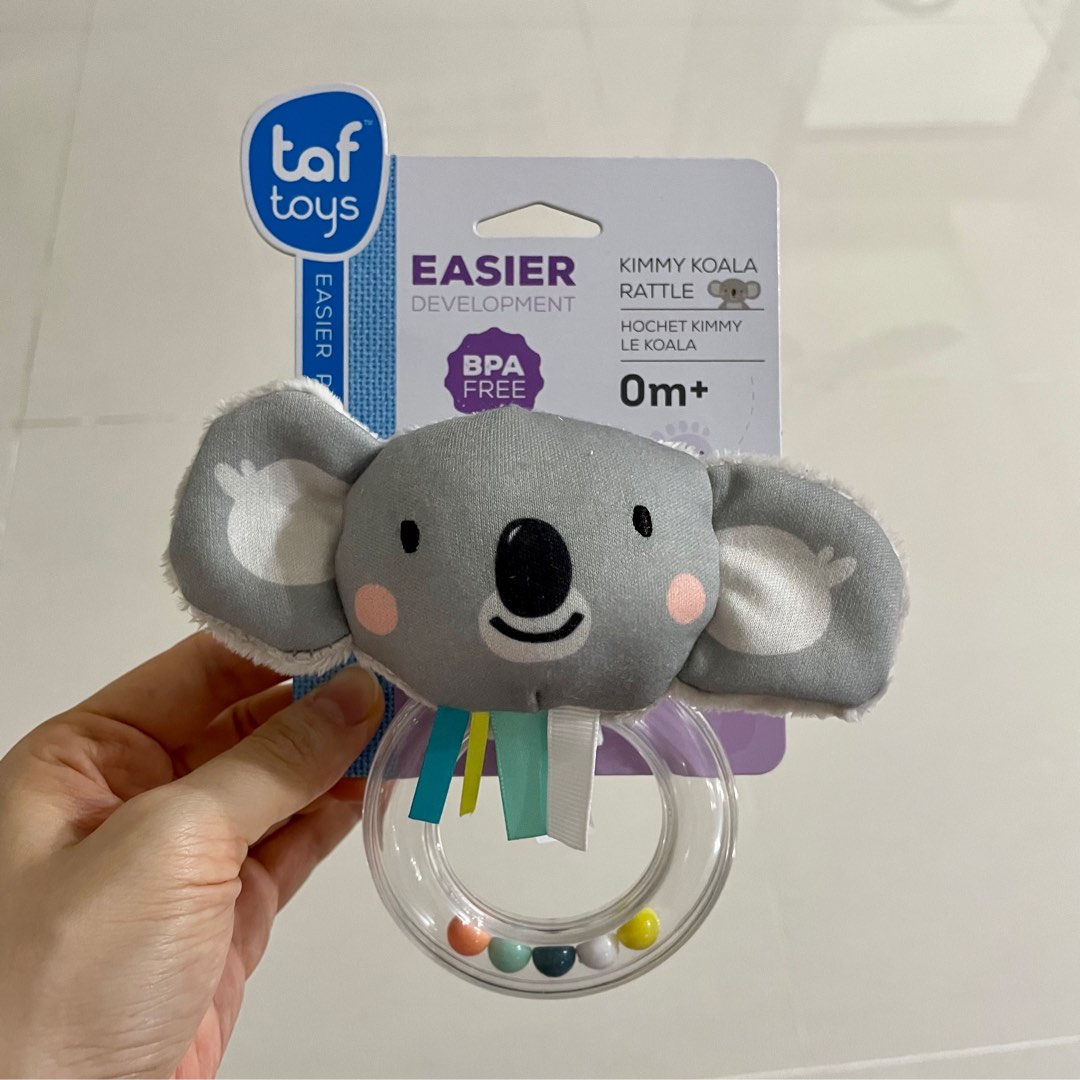 Taf Toys Kiy Koala Newborn Baby Rattle. Soft Plush Toddler Sensory