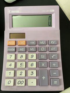 Canon AS-120V Dual Power Desktop Calculator (Pastel Purple)