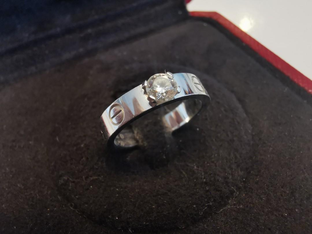 Cartier white store gold ring price