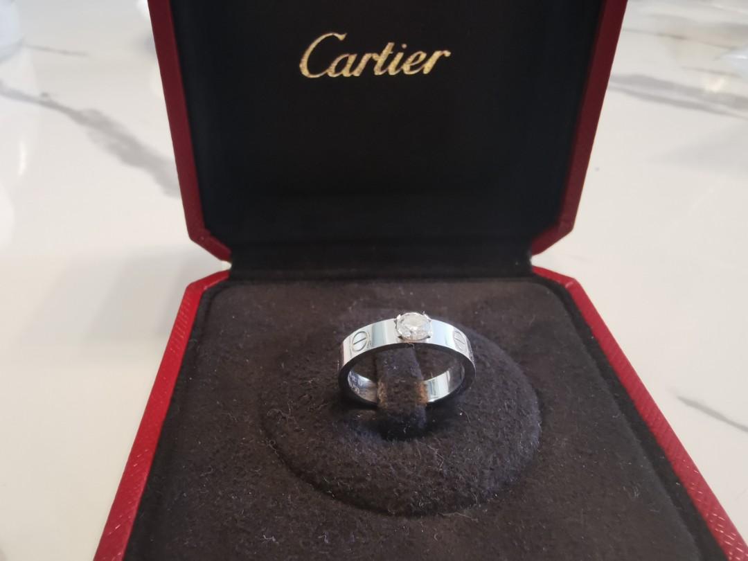 Cartier single clearance diamond ring