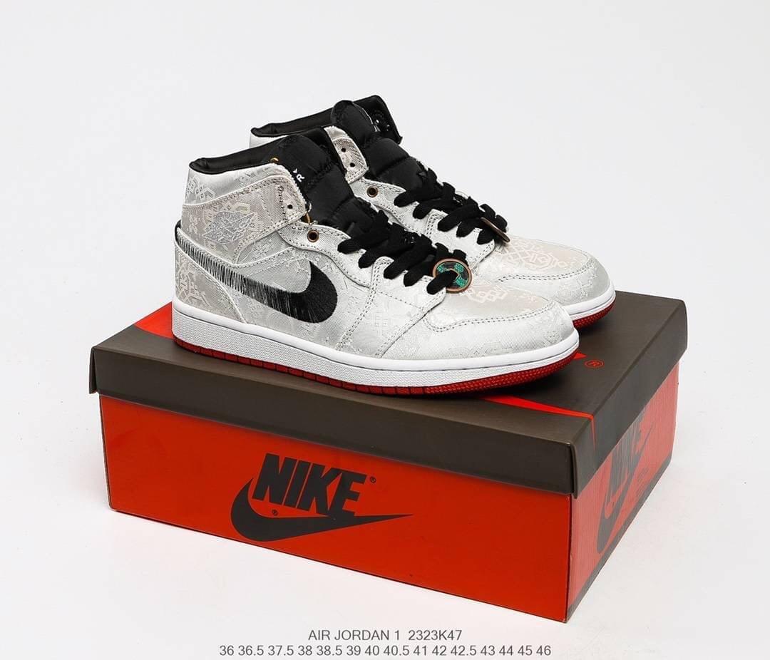 CLOT x Nike Air Jordan 1 Mid “Fearless” Men's and Women's basketball shoes