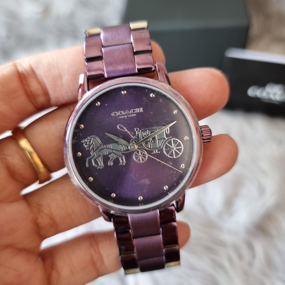 Coach purple watch best sale