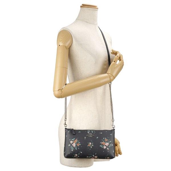 Zip top crossbody shop with rose bouquet print