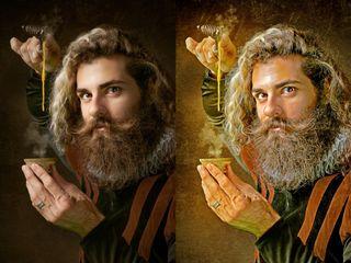 Convert a photo to a digital oil painting