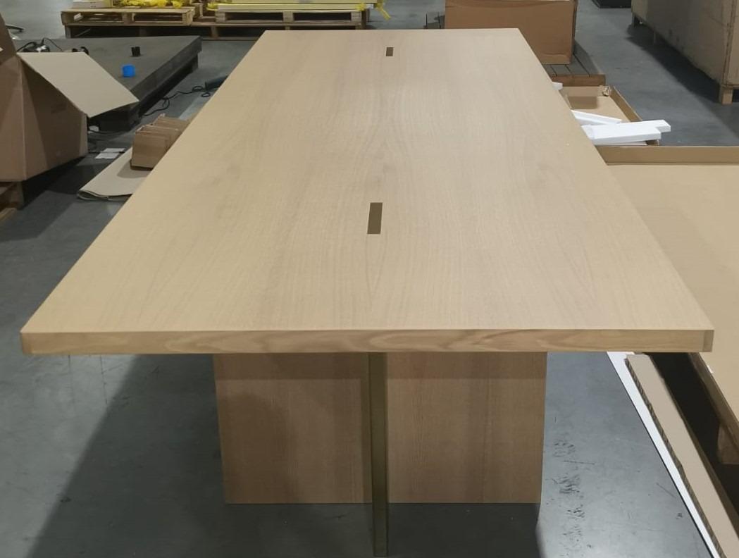 Crate & Barrel "MASTERFUL WOODWORKING" Paradox 89" Natural Oak Dining