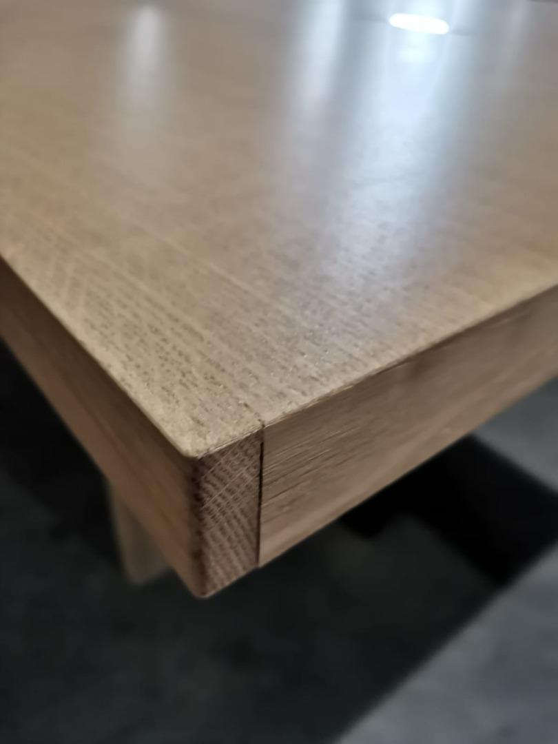 Crate & Barrel "MASTERFUL WOODWORKING" Paradox 89" Natural Oak Dining