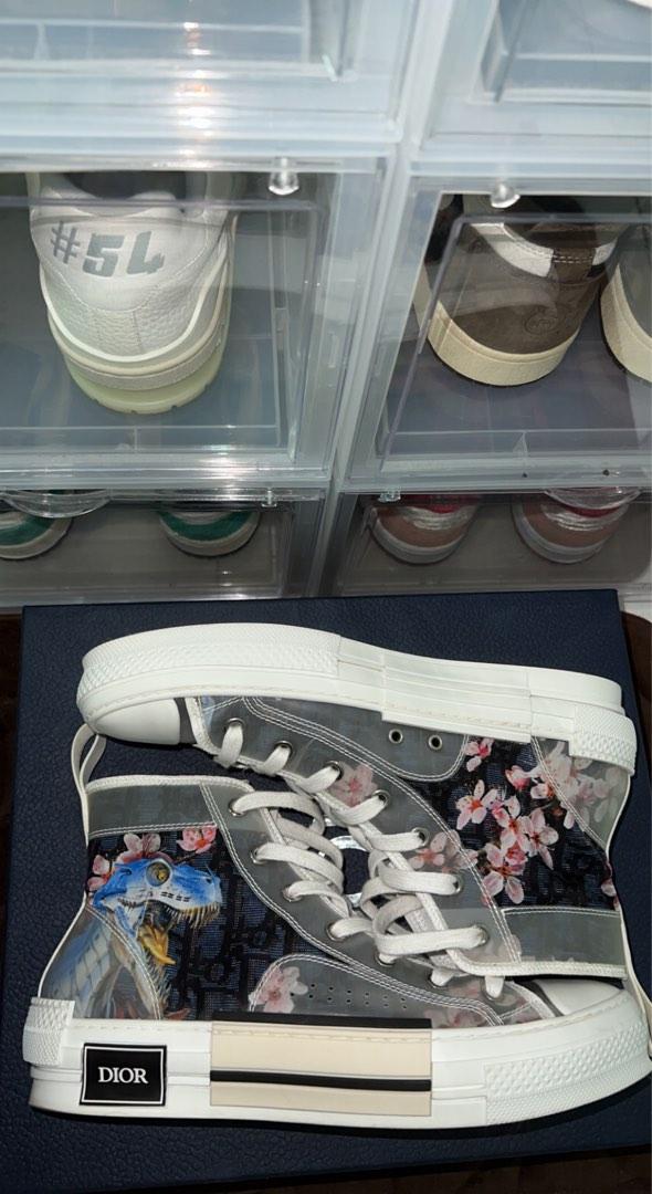 dior b23 high canvas sorayama dinosaur navy