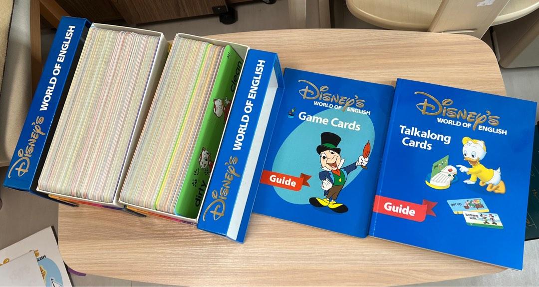Disney world of english圖卡2盒, 興趣及遊戲, 書本& 文具, 兒童書籍