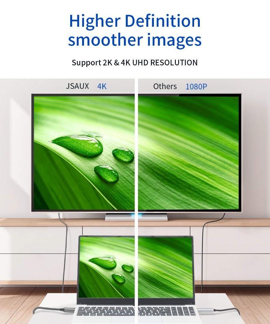 DisplayPort to Displayport Cable 10FT, JSAUX 4K60Hz DP to DP Cable 1.2