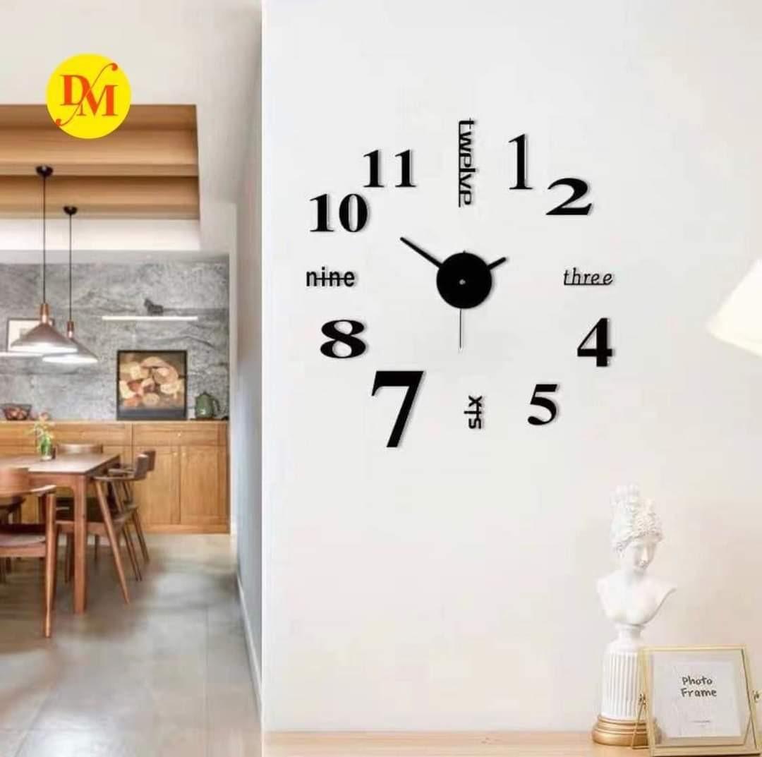 DIY Clock with pattern, Furniture & Home Living, Home Decor, Clocks on ...