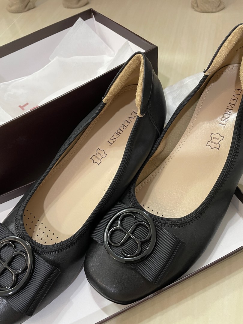 Everbest Black Shoes size 40 woman EBS0039, Women's Fashion, Footwear ...