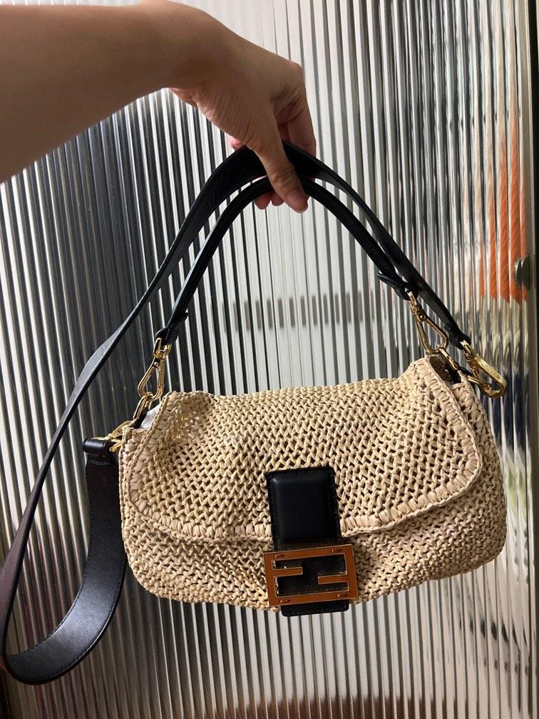 Straw on sale baguette bag