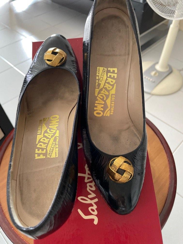 ferragamo black heels