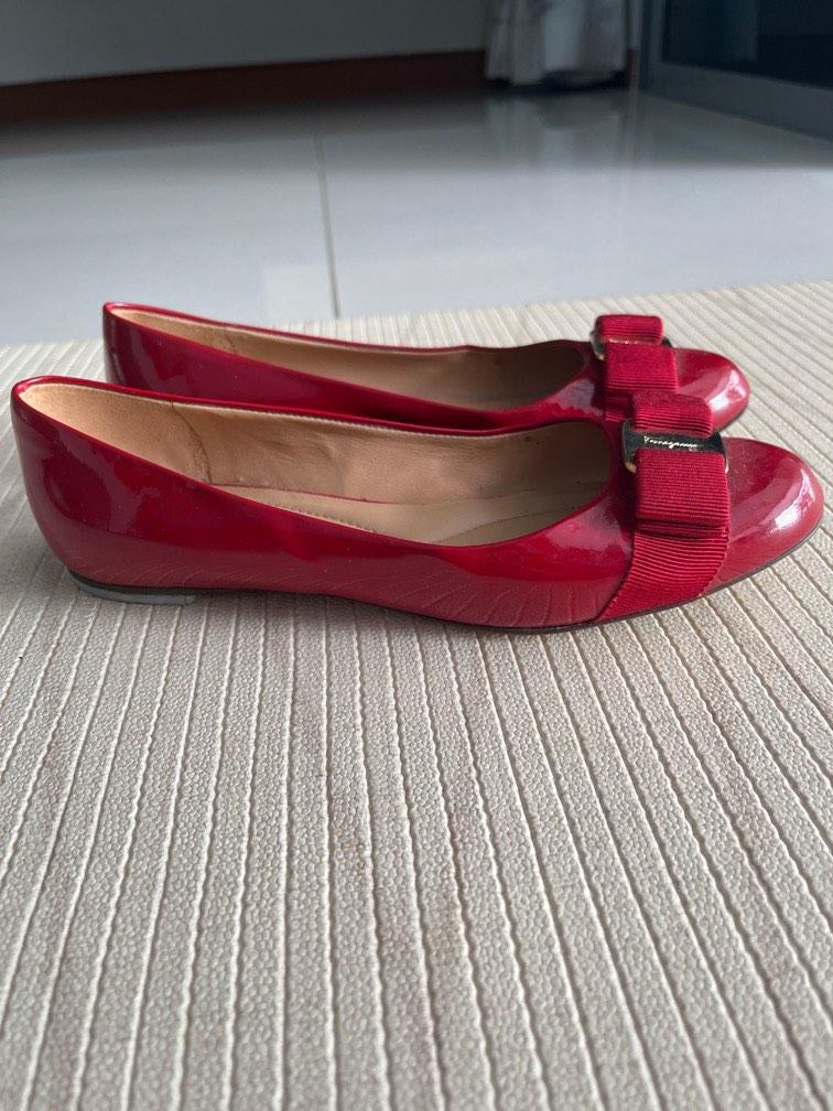 Red on sale ferragamo flats