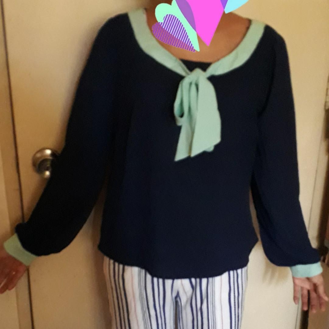 Royal blue blouse forever 21 deals