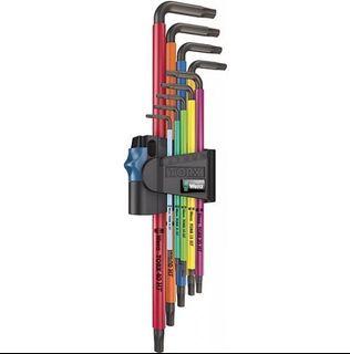 *Free Delivery* Wera 967/9 TX XL Multicolour HF 1 - Torx L-key Set holding