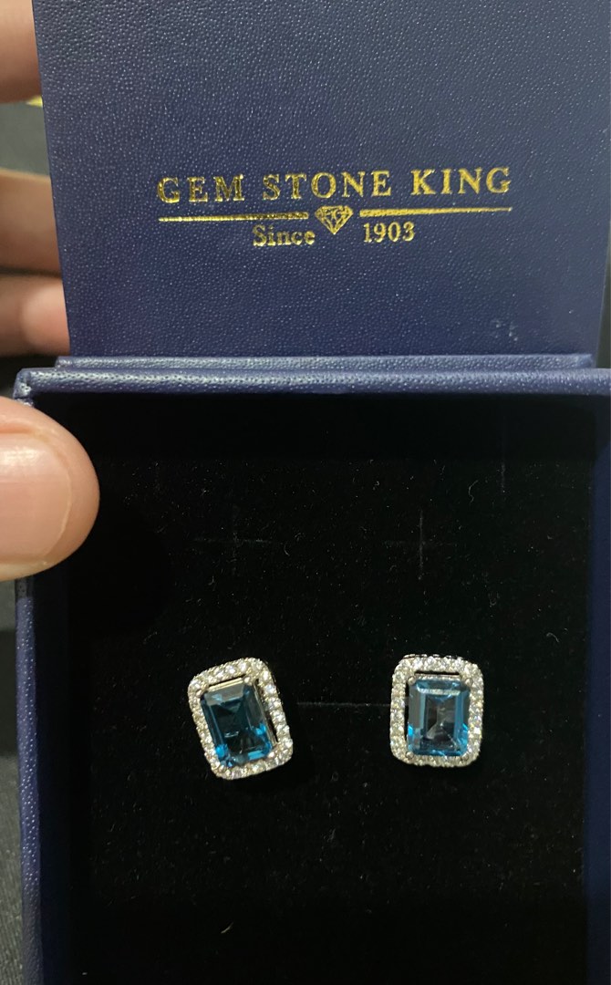 Gem Stone King Topaz Earrings Women S Fashion Jewelry Organizers Earrings On Carousell