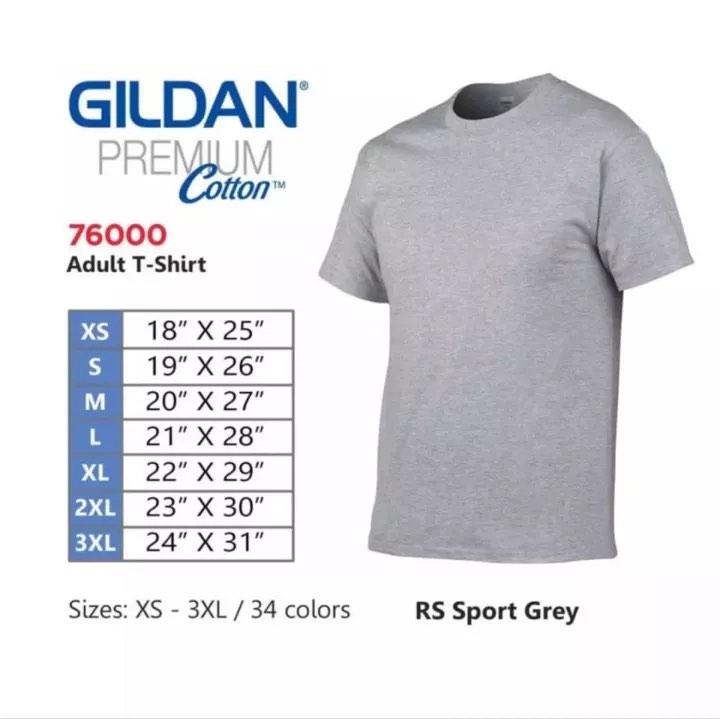 Gildan Heavy Cotton Sports Grey, Men's Fashion, Tops & Sets, Tshirts & Polo  Shirts on Carousell