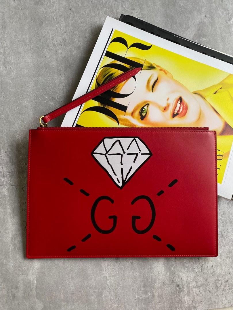 Gucci leather clutch bag, Men's Fashion, Bags, Belt bags, Clutches and
