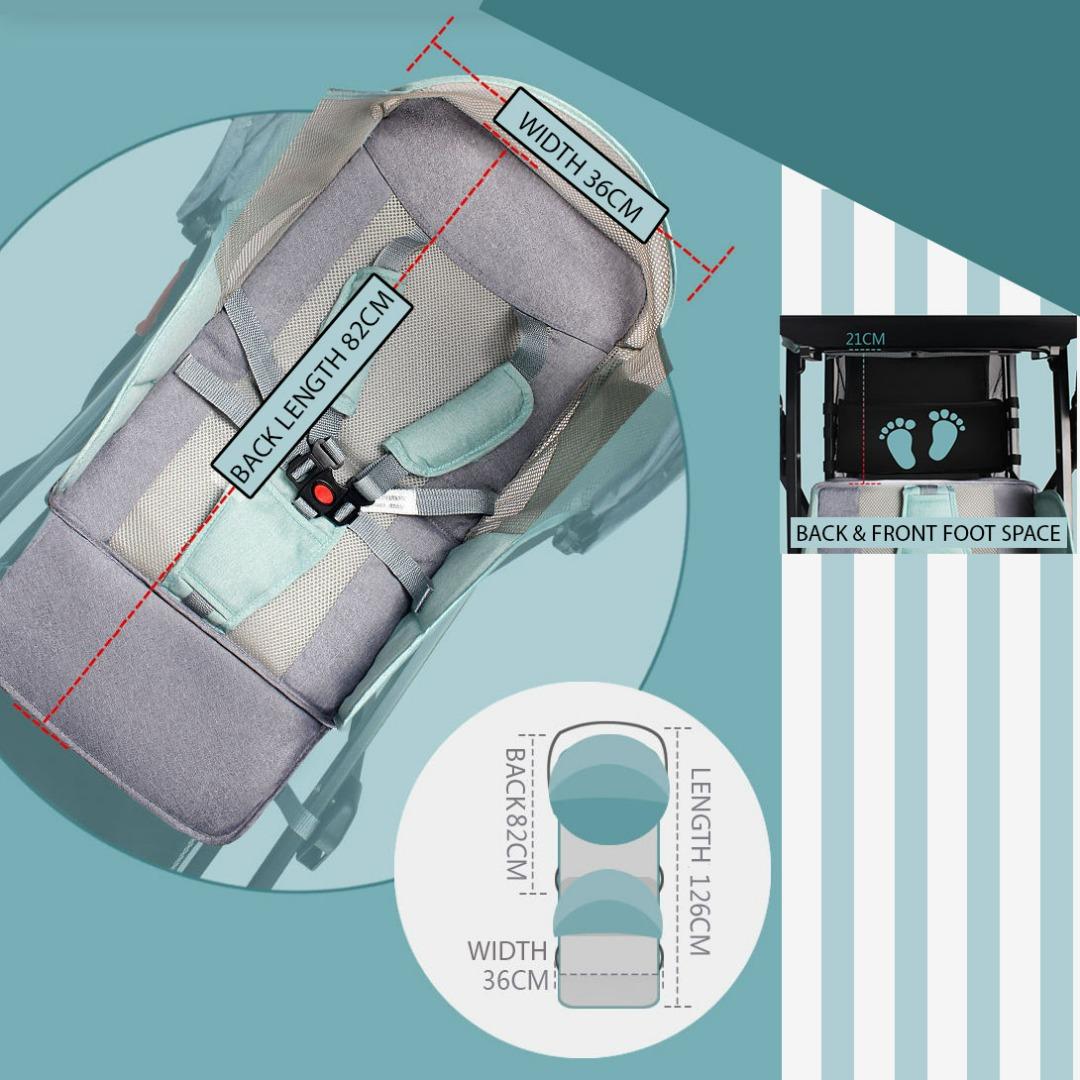 [iDS] 9.5kg Reclining Twin Stroller Double Stroller Dual Stroller Front