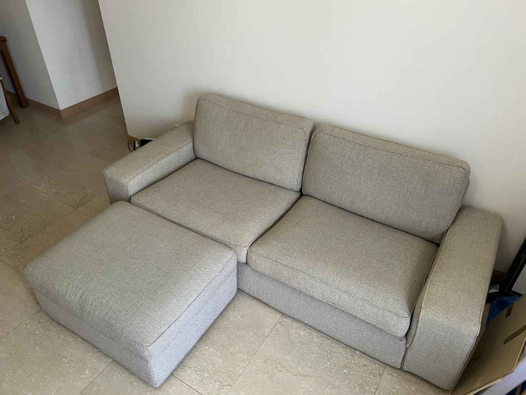 IKEA 2 seat sofa +Ottoman (KIVIK), Furniture & Home Living, Furniture