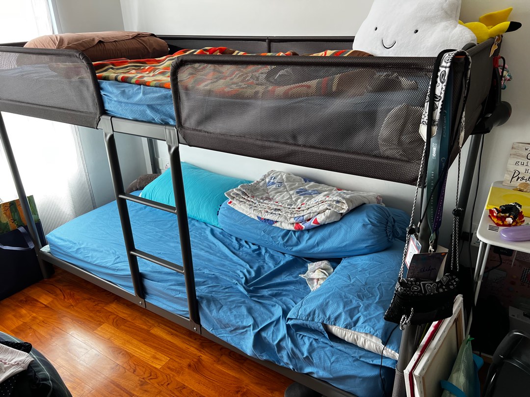 Ikea Bunk Bed (mattress included), Furniture & Home Living, Bedding