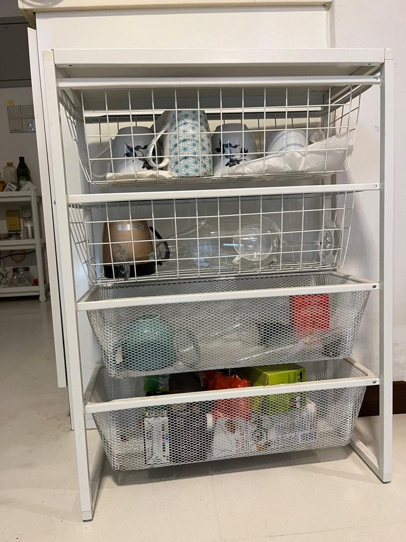 IKEA Jonas shelf with wire baskets, Furniture & Home Living, Furniture