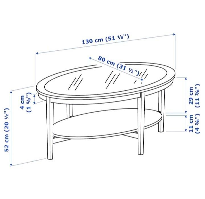 Ikea Malmsta Coffee Table 130x80cm