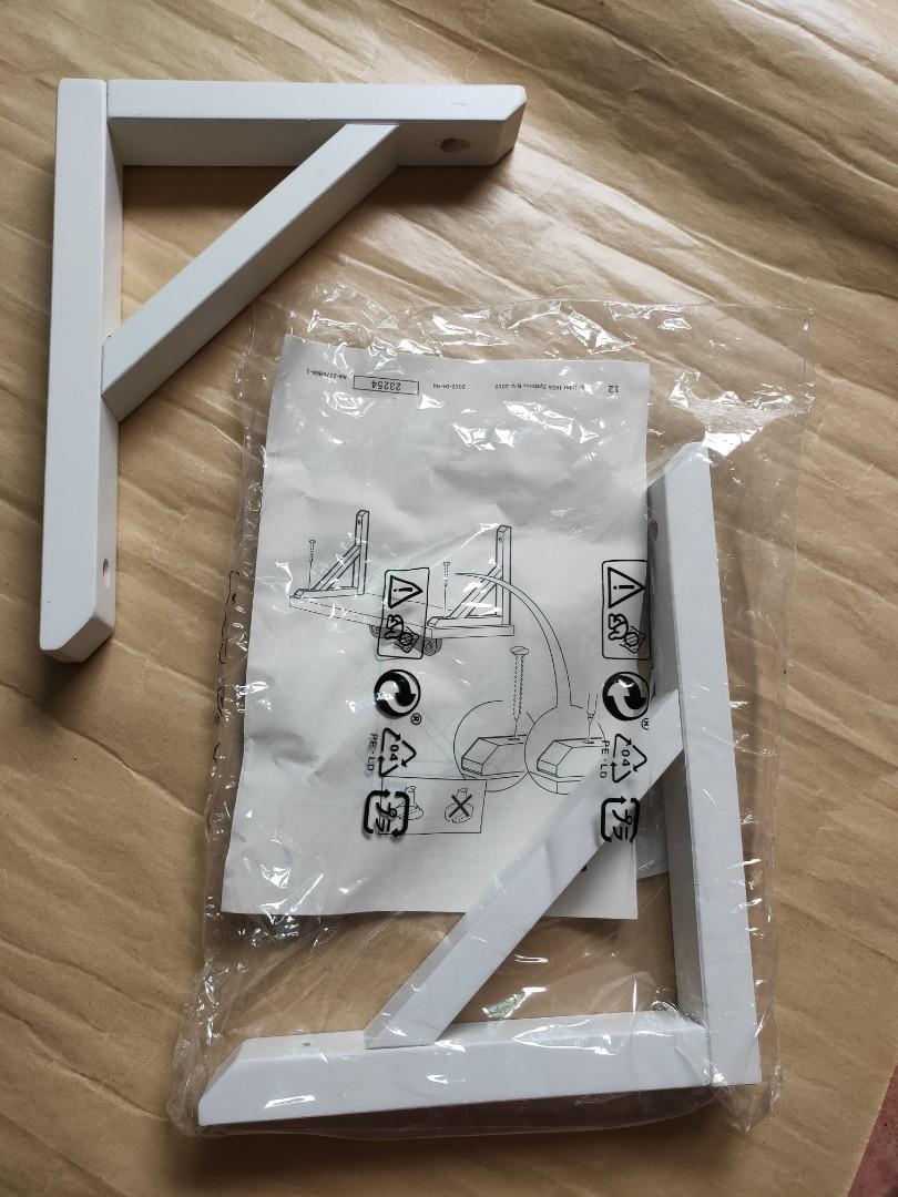 IKEA SANDSHULT Bracket, white stained aspen, 18x22 cm, Furniture & Home