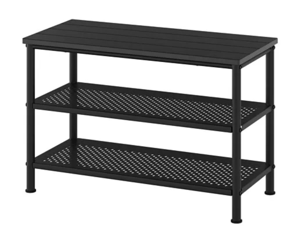 IKEA Shoe rack with bench (PINNIG), 傢俬＆家居, 傢俬, 書櫃、櫃子及架 Carousell