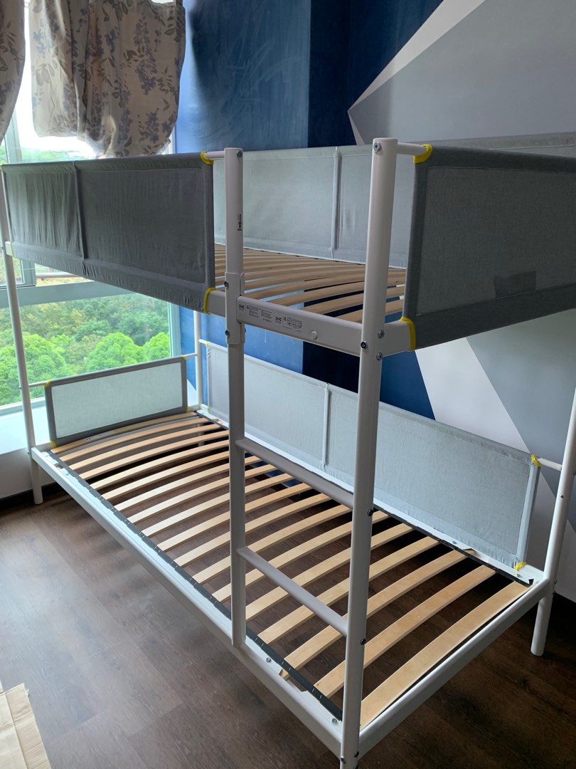 IKEA VITVAL Bunk bed frame 90x200 cm with New mattress free