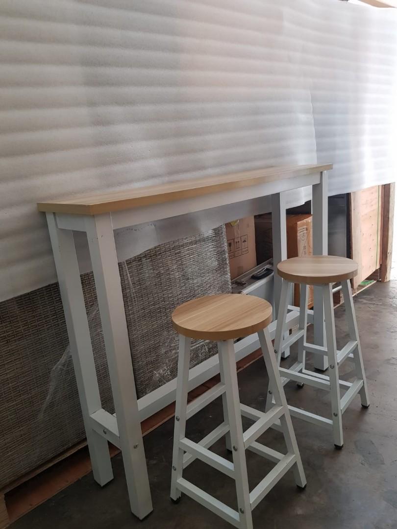 Indoor Balcony Bar Table and Chairs Furniture Home Living Furniture Tables Sets on Carousell