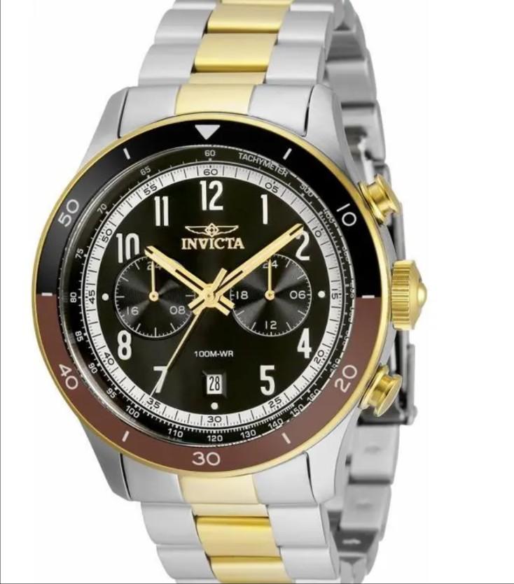 Invicta Speedway Zager Men s Analog Black Brown Bezel Chronograph Watch Luxury Watches on Carousell