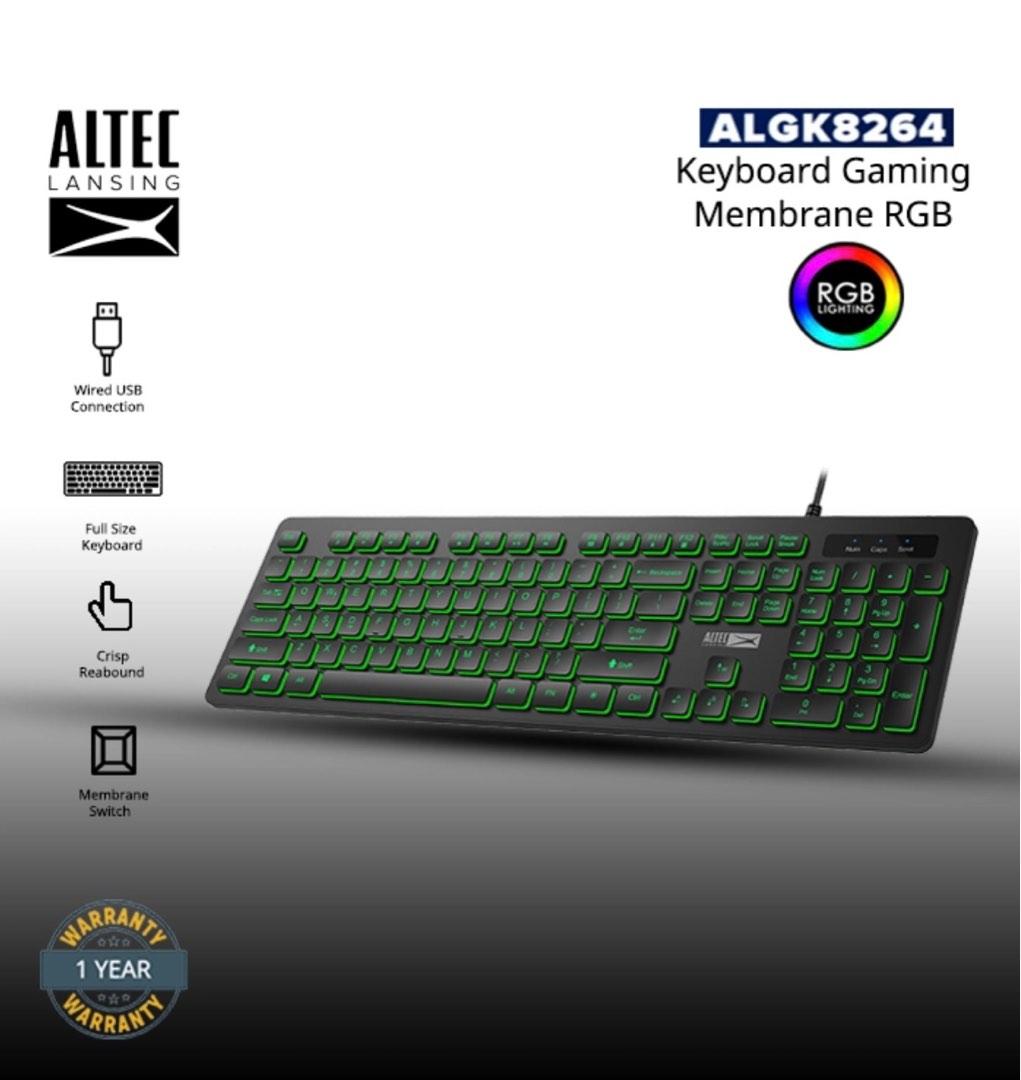 Keyboard Gaming Membrane Altec Lansing ALGK8264 LED RGB Backlight