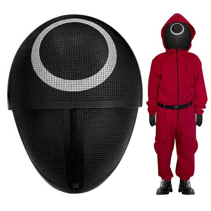 Kids Squid Game Costume Cosplay Jumpsuit Logo Mask Square Circle