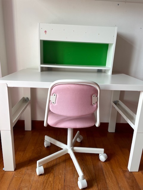 Kids Study Desk and shelving & storage all in one unit with desk chair ...