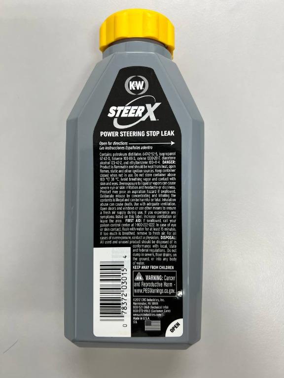 (Pre Order) K&W SteerX Power Steering Stop Leak, Car Accessories