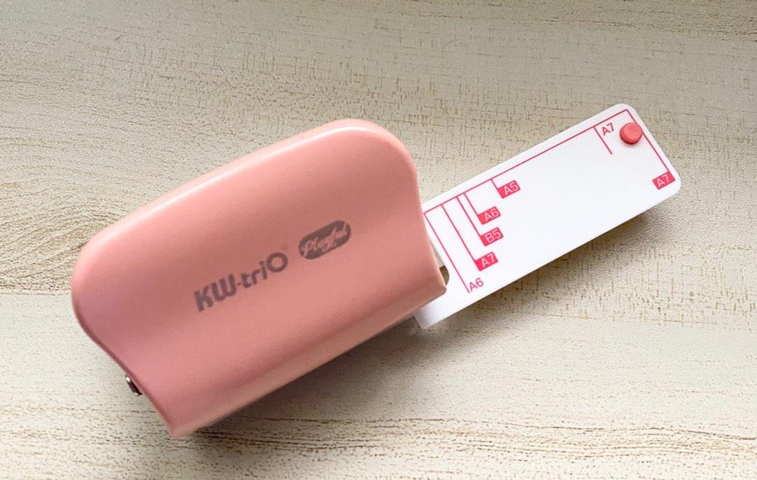 KW-TriO Pink 3-Hole Puncher (with positioning ruler & box), Hobbies ...