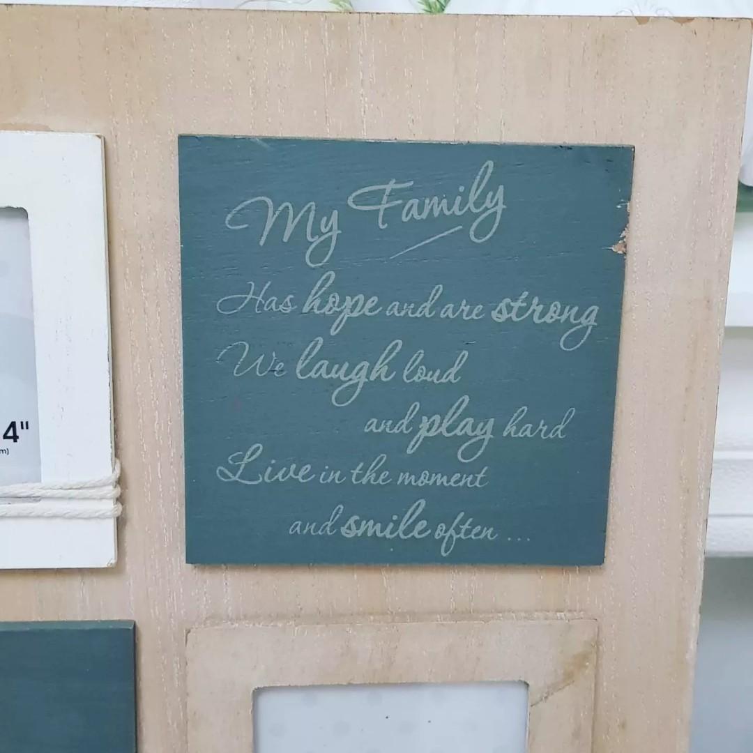 Large photo frame with slogan, Furniture & Home Living, Home Decor