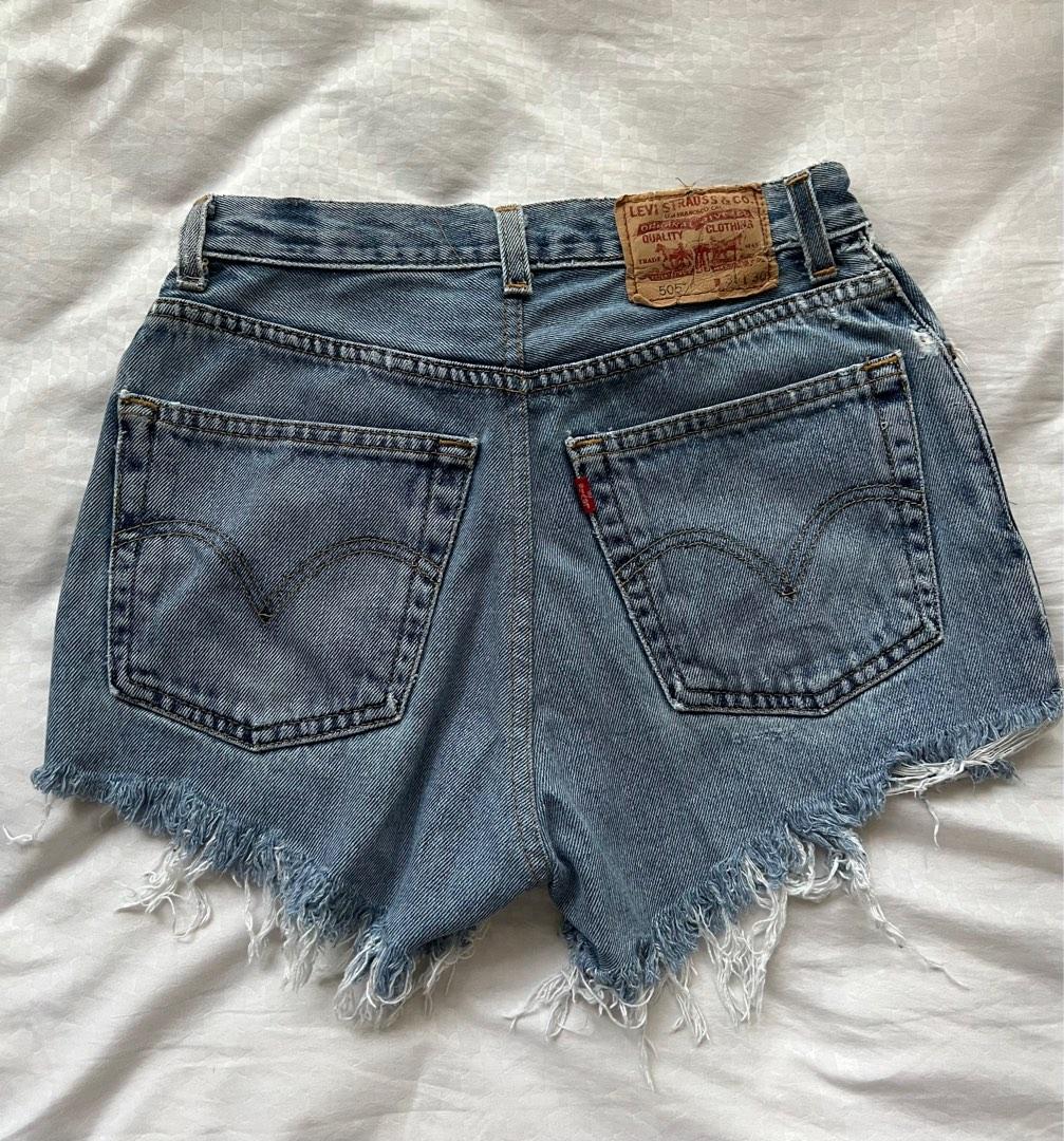Levi s Denim Ripped Shorts HW Women s Fashion Bottoms Shorts on Carousell