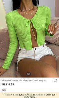 Like green cardi size L