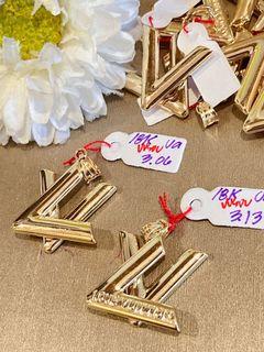 24k Gold Plated Lv In White Heart Stud Earrings. on Galleon Philippines