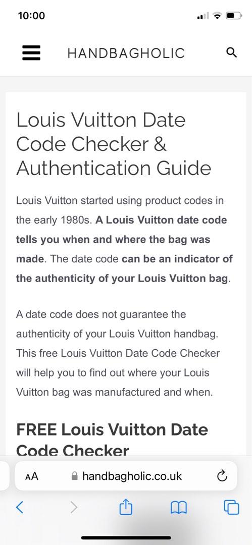 Handbagholic - Find out what the date code in your Louis Vuitton