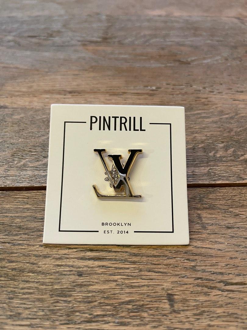 Louis Vuitton x Virgil Abloh Backwards LV Monogram Gold Pin