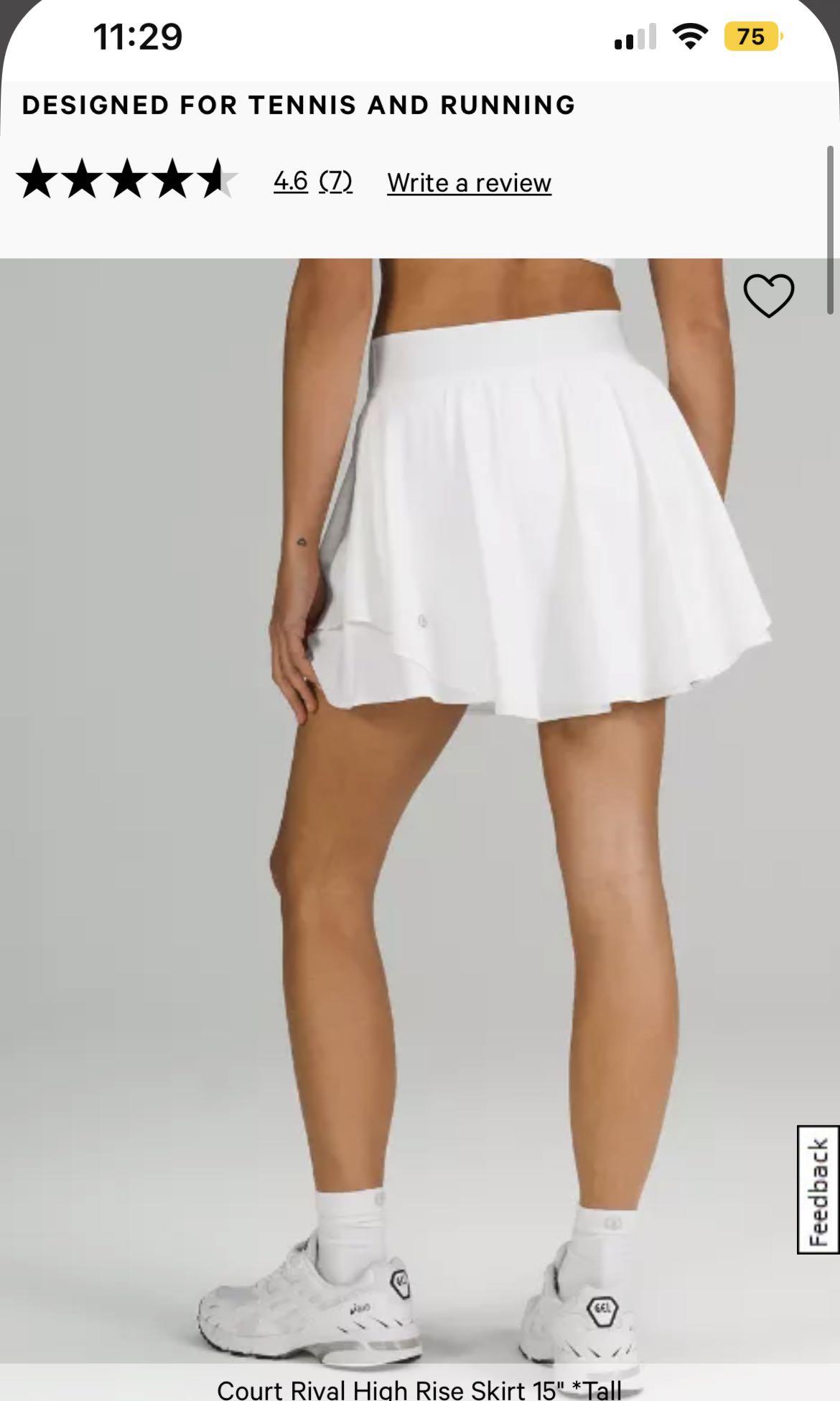 lululemon court rival skirt Women s Fashion Activewear on Carousell